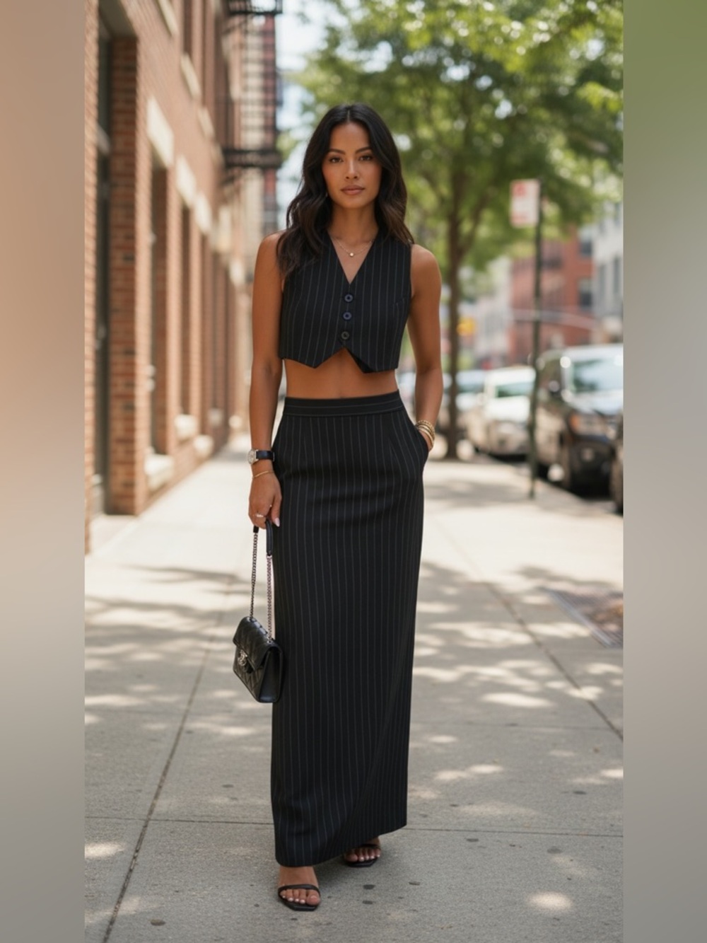 NWT Commense Cropped Vest & Skirt Set – XS (Tall Friendly, 2-Piece)